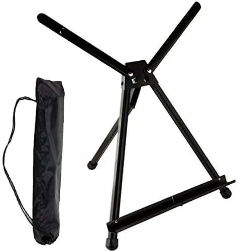 SoHo Urban Artist Black Aluminum Tabletop Easel Stand, Portable Easel for Display, Painting Canvas and More