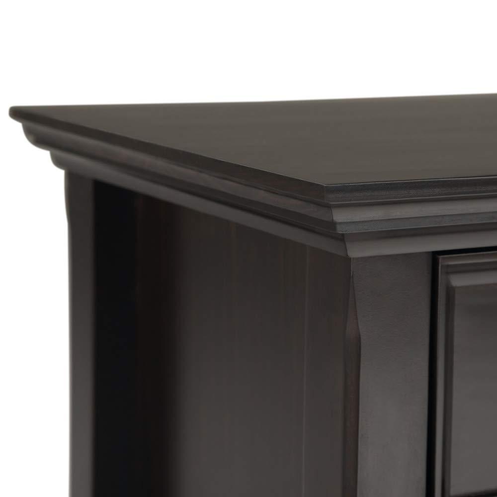 Simpli Home Amherst 24"W 2-Drawer Solid Wood Nightstand with Open Shelf & Reviews | Wayfair