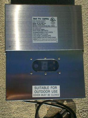 Best Pro Lighting 600W Multi Tap 12V - 15V Stainless Steel Low Voltage Landscape Light Transformer BPL600W-12VSS