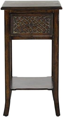 Ernest End Table With Storage Drawer - Dark Brown - Safavieh.