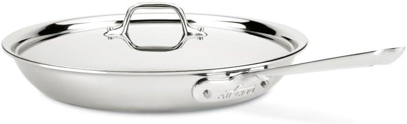 12.5" Stainless Steel Non-Stick Fry Pan with Lid