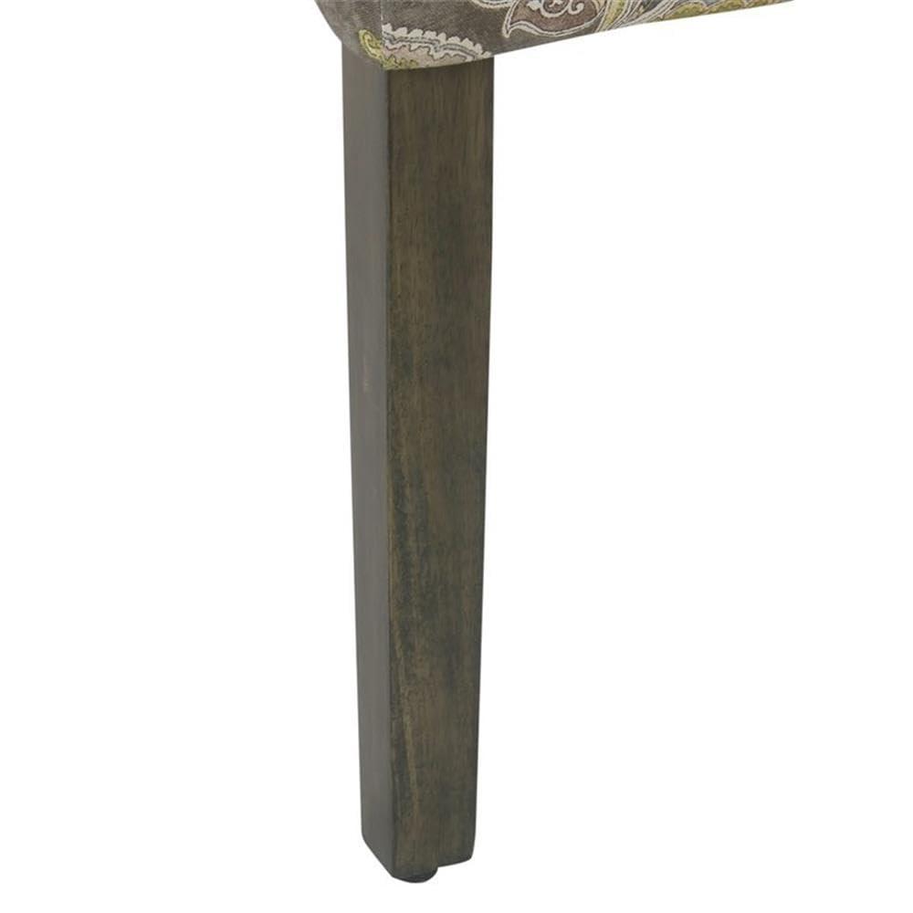 HomePop Parsons Classic Upholstered Accent Dining Chair, Set of 2, Multicolor Gray Floral