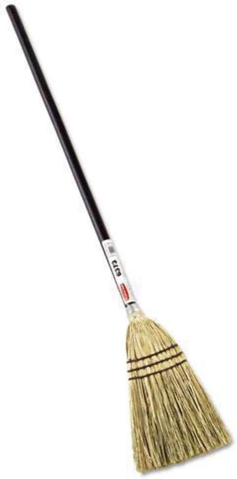 Rubbermaid Commercial Lobby 38" Handle Corn-Fill Broom, Brown