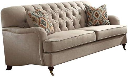 Alianza Sofa w/2 Pillows in Beige Fabric