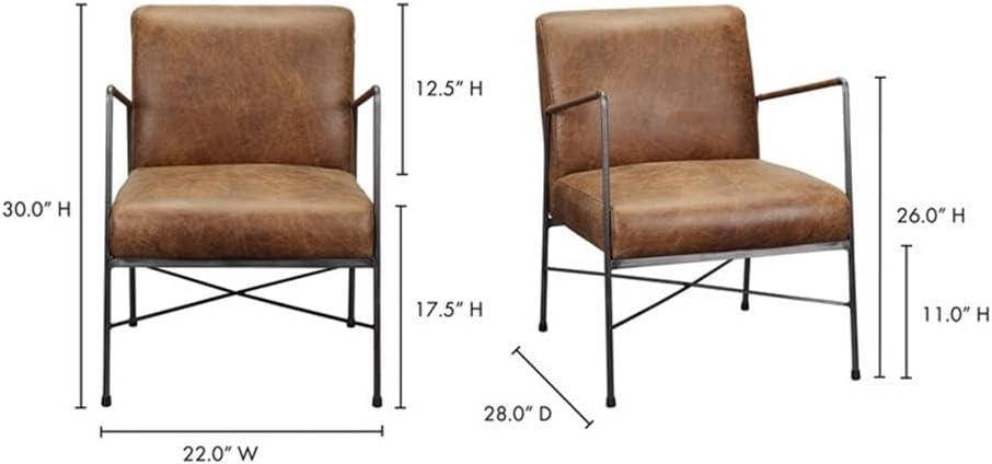 Ivie Leather Accent Chair