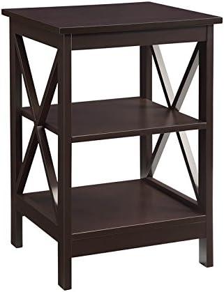 Convenience Concepts Oxford End Table with Shelves, Espresso