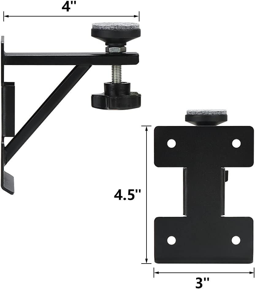 Black Coated Steel Undermount Sink Brackets for Narrow Cabinets