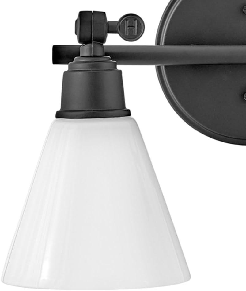 Arti 16-in Adjustable Two Light Bath Vanity with Cased Opal Shade