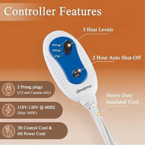 Beautyrest Beautyrest Zuri Oversized Heated Faux Fur Throw