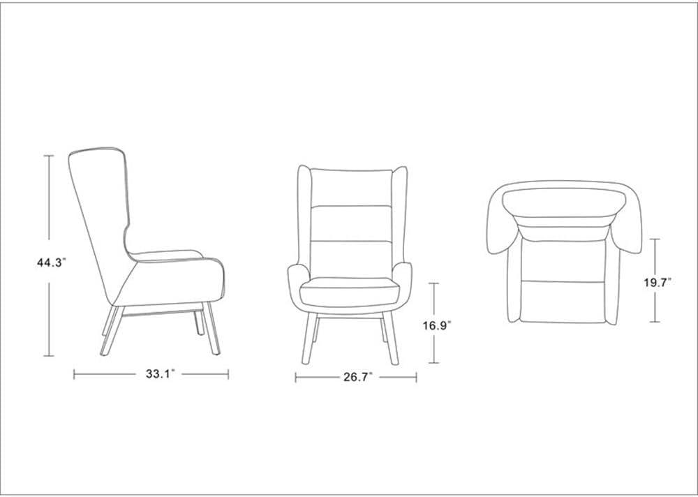 Sampson Graphite and Natural Twill Accent Chair