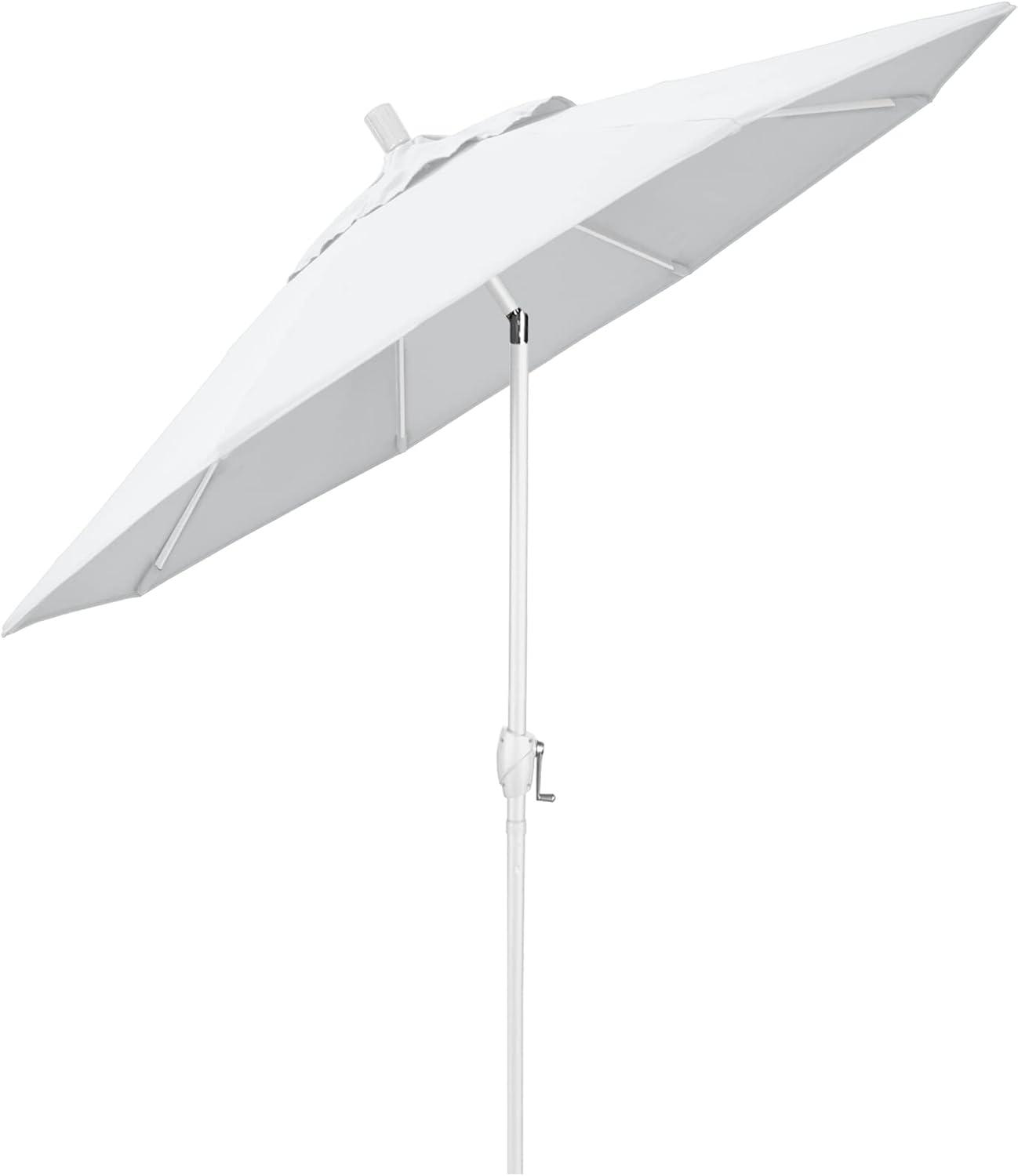 California Umbrella 7.5' Patio Umbrella in Olefin White/Matted White