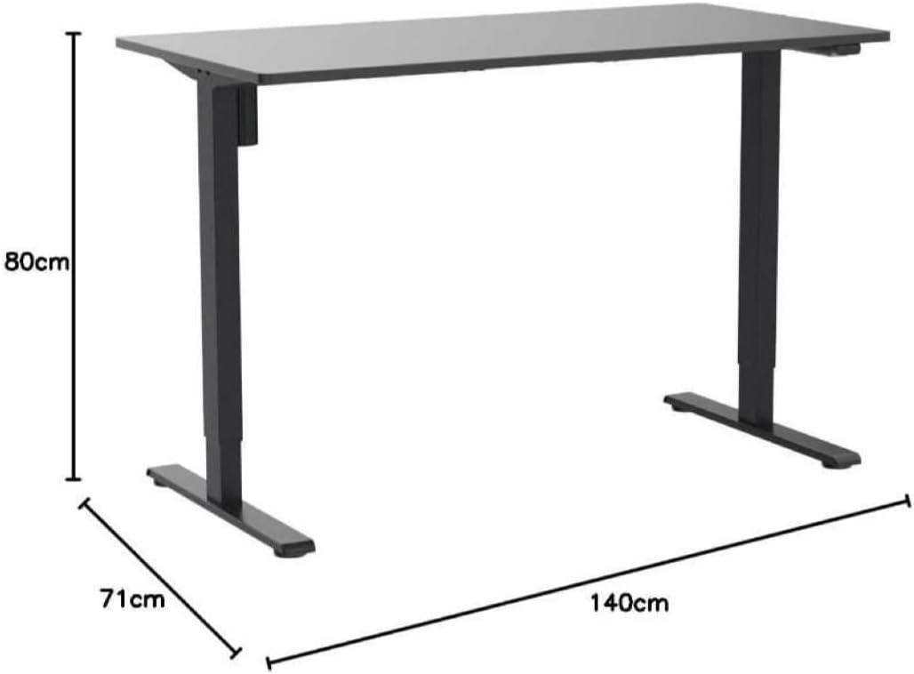 FLEXISPOT EN1 Whole Piece Standing Desk 55 x 28 Inches Stand Up Desk Workstation Home Office Computer Height Adjustable Desk (Black Frame + 55" Black Top, 2 Packages)