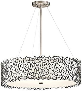 Silver Coral 4 Light Chandelier / Pendant Clasic Pewter