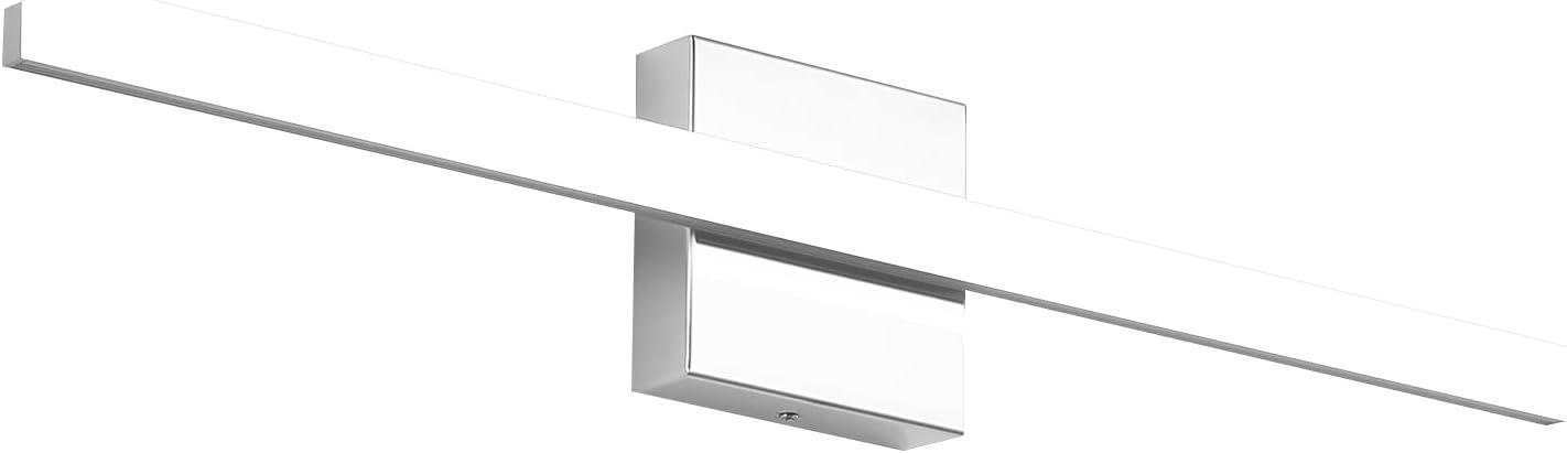 24-Inch Chrome LED Vanity Light with Acrylic Shade