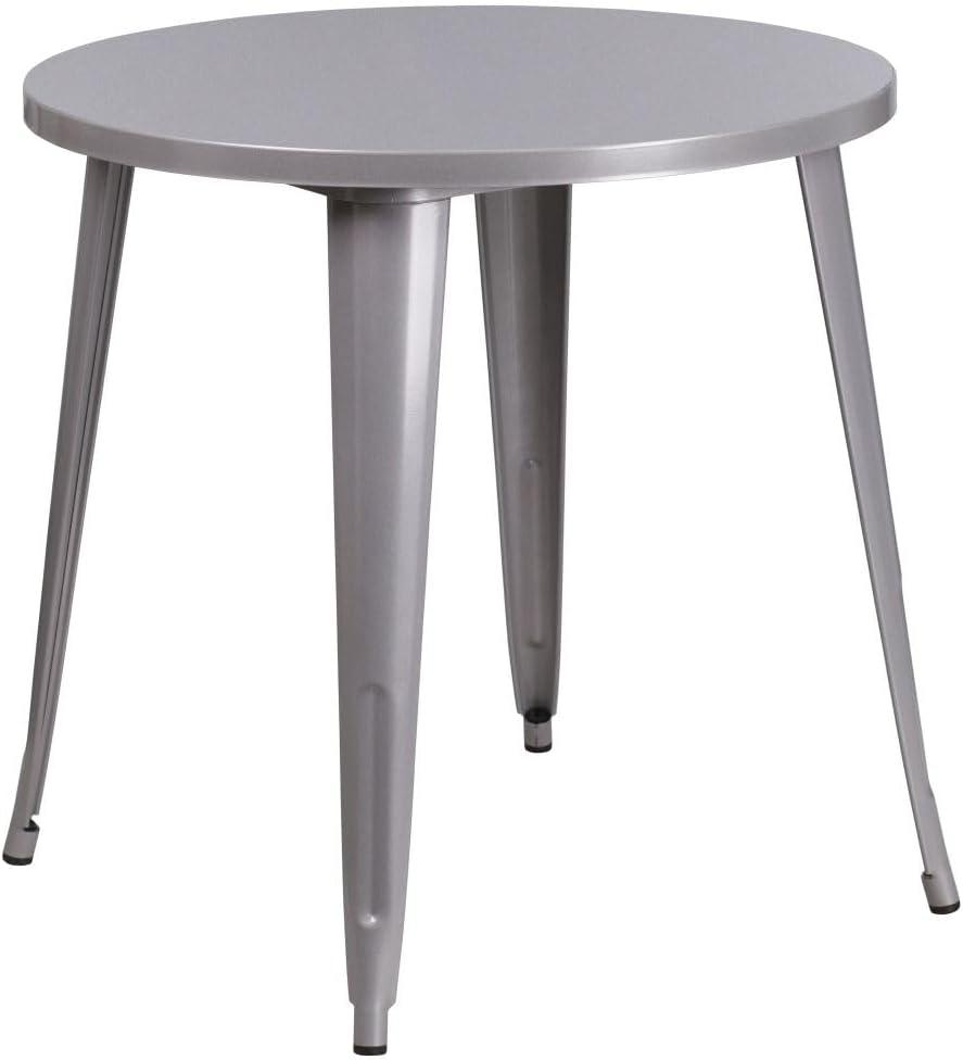 Flash Furniture Commercial Grade 30" Round Metal Indoor-Outdoor Table