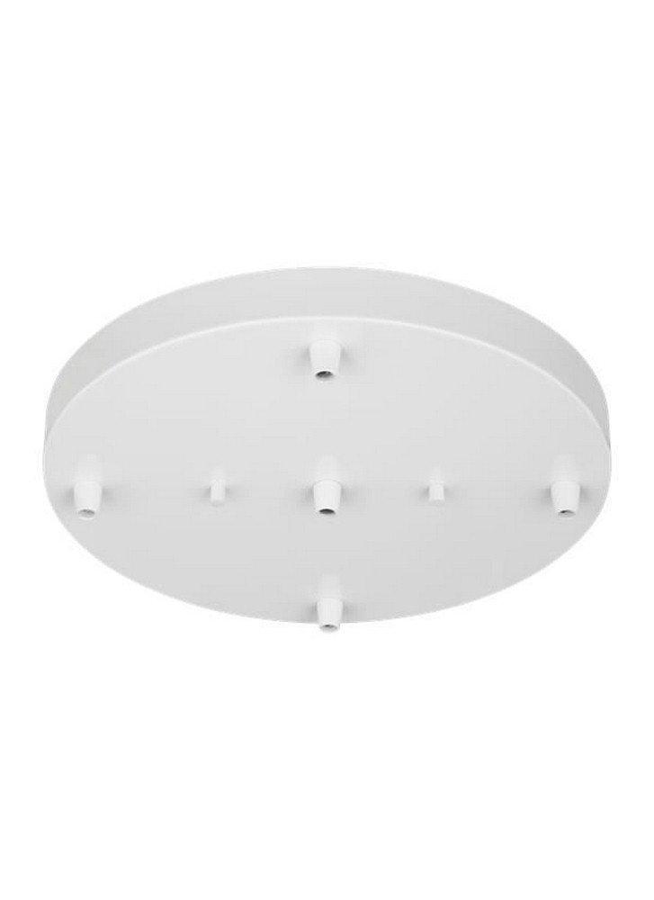 Generation Lighting 7449405-15 Hanging Globe Five Light Cluster Canopy, White Finish