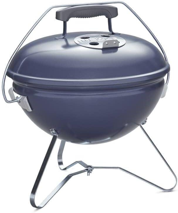 Slate Blue 14-Inch Portable Charcoal Kettle Grill