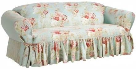 Waverly  Ballad Bouquet 1 Piece Sofa Slipcover Robin's Egg