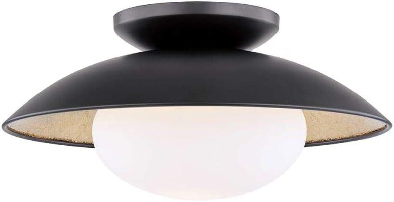 Quinn Semi-Flush Light - Black / Medium