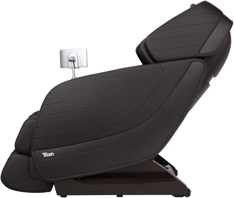 Titan Black Faux Leather 3D Massage Recliner with Voice Control