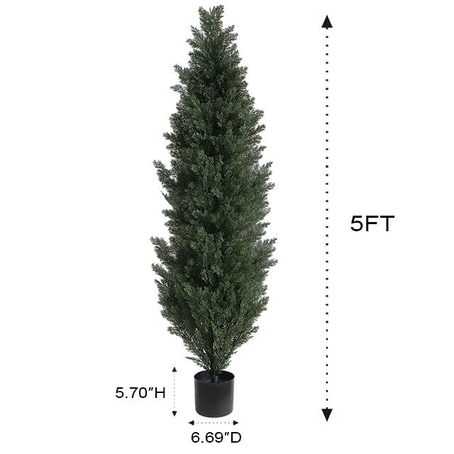 DR.Plazen 2 Pack 33 Leaves  Lifelike Artificial Boston Fern Plants, Premium Faux Greenery for Home Office Porch Decor, Hanging or Pot Display, Indoor/Outdoor Use (Pot Not Included)​