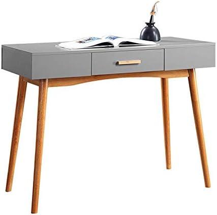 Convenience Concepts Oslo 29.25" Tall 1 Drawer Desk in Gray, All Ages