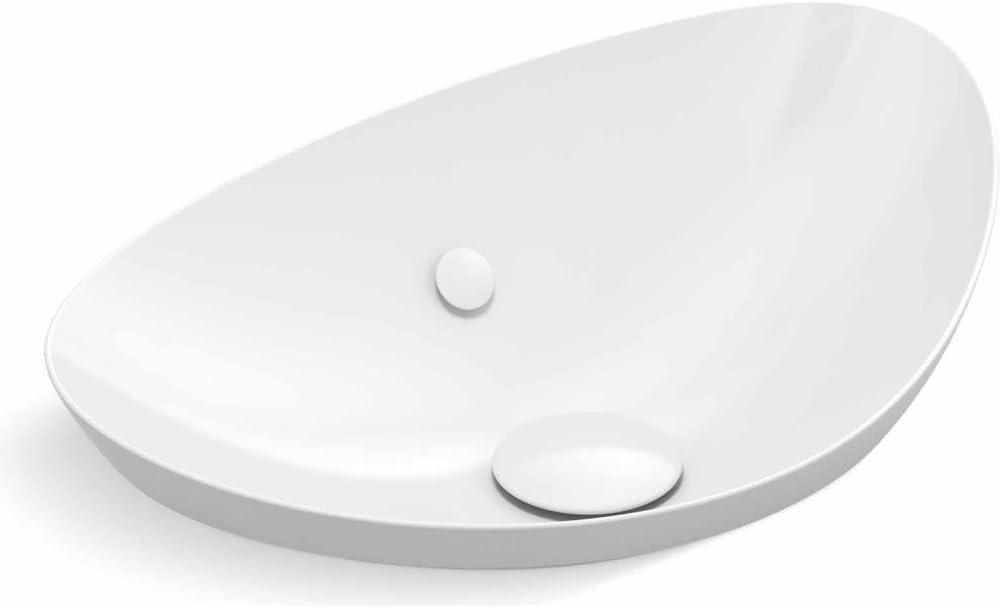 Veil® Ceramic Specialty Vessel Bathroom Sink with Overflow