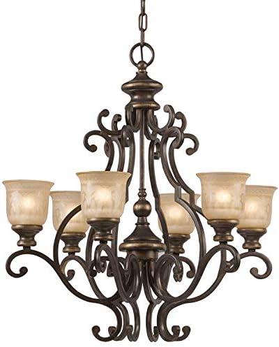 7416-BU-Crystorama Lighting-Norwalk - Six Light Chandelier     -Traditional Installation