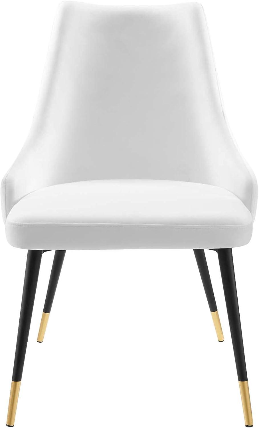 Modway Adorn 17.5" Tufted Performance Velvet Dining Side Chair in White