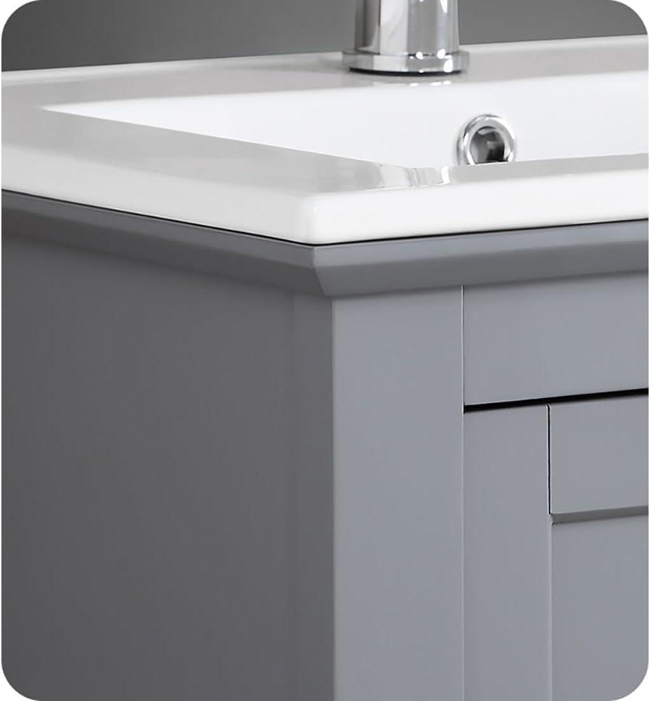 Manchester 24" Freestanding Single Sink Bathroom Vanity with Integrated Sink (Faucet Not Included)