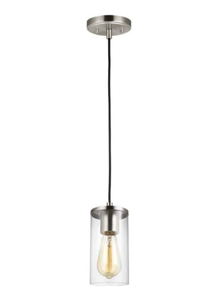 Zire Mini 4" Brushed Nickel Pendant with Clear Glass Shade
