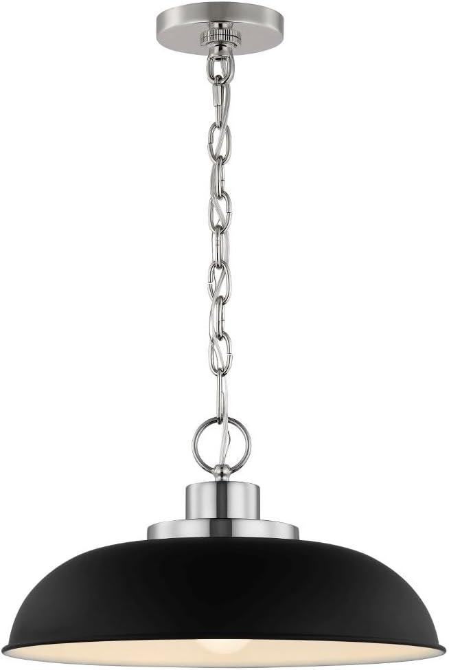 Nuvo Lighting Colony 1 Light Small Pendant Matte White with Burnished Brass