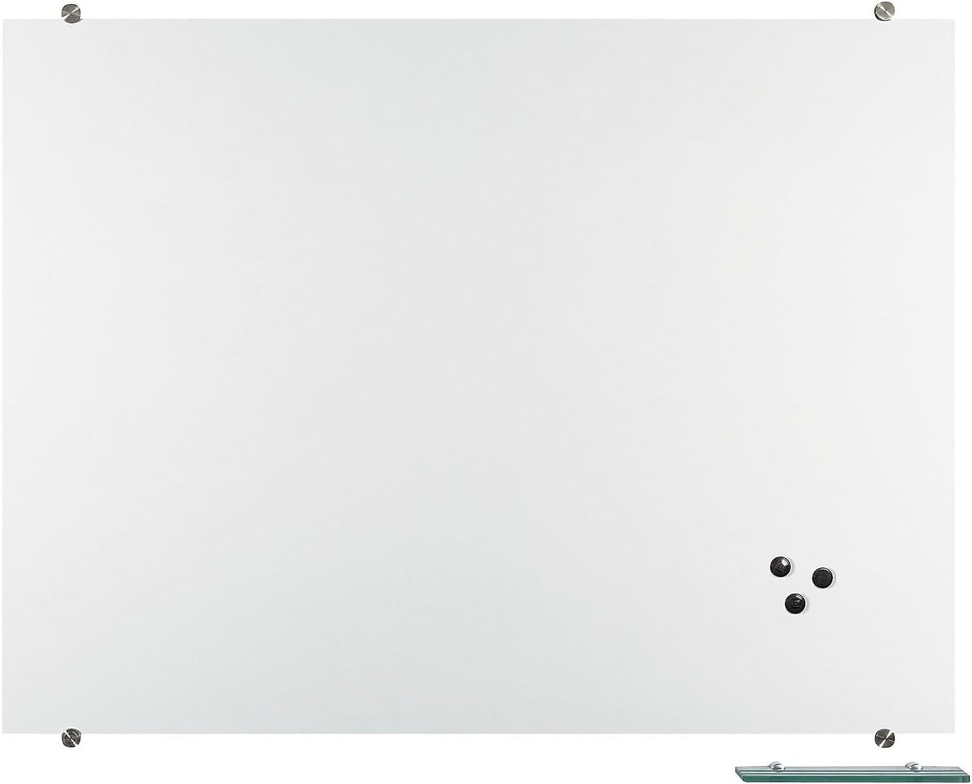 MooreCo Visionary Magnetic Wall Mounted Glass Dry Erase Board