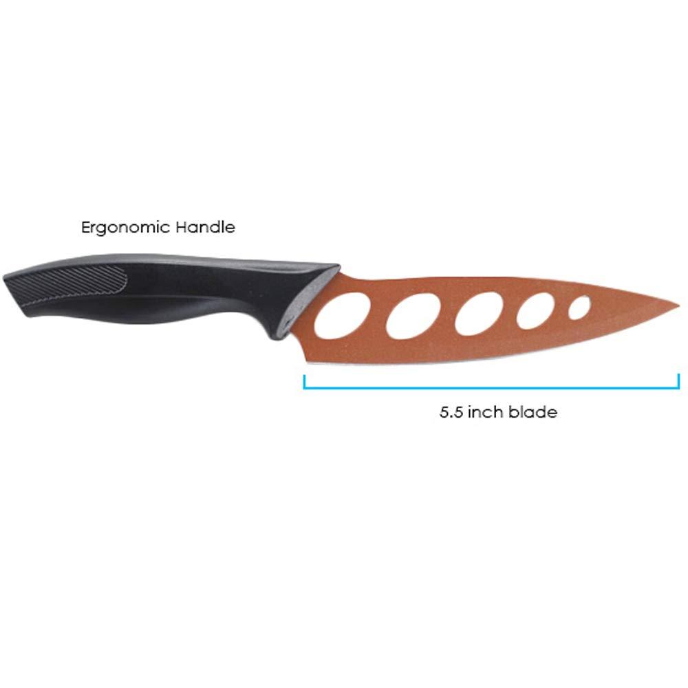 Sharp Forever 5" Copper and Stainless Steel Knife Set