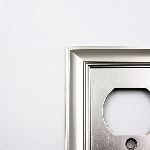 Cosgrove Satin Nickel Single Duplex Wall Plate