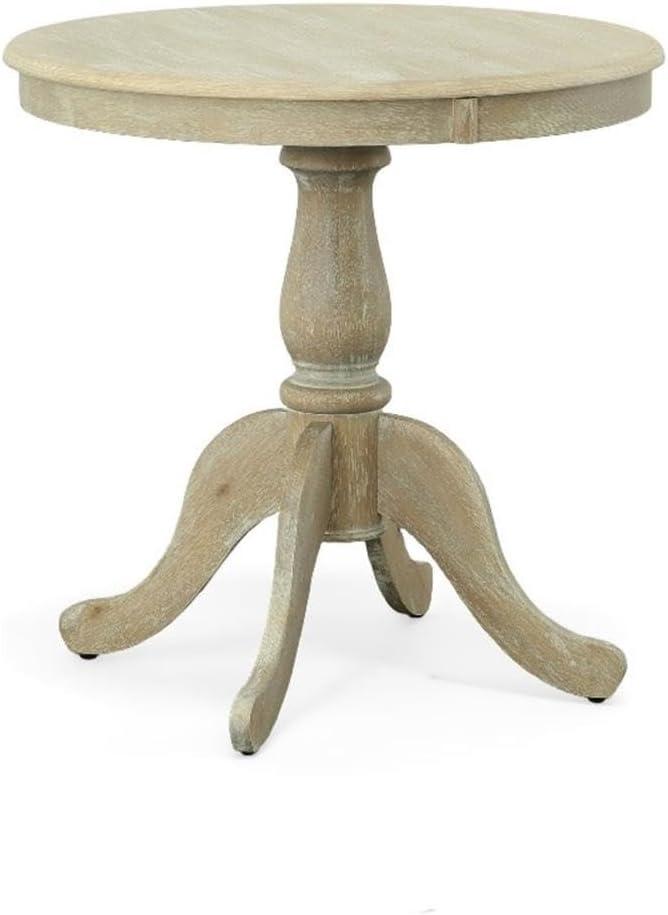 Carolina Living 30" Salem Round Pedestal Dining Table Natural Driftwood