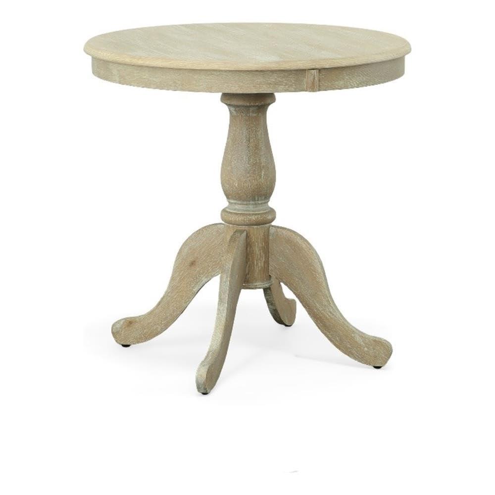 Carolina Living 30" Salem Round Pedestal Dining Table Natural Driftwood
