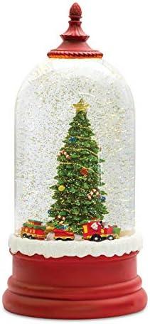 Melrose Christmas Tree Jar Snow Globe 10.5"H