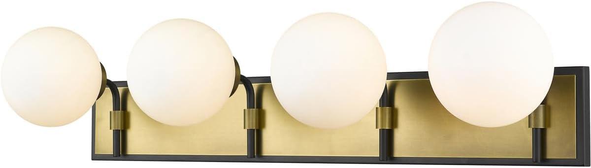 Z-Lite Parsons 4 - Light Vanity in  Matte Black/Olde Brass