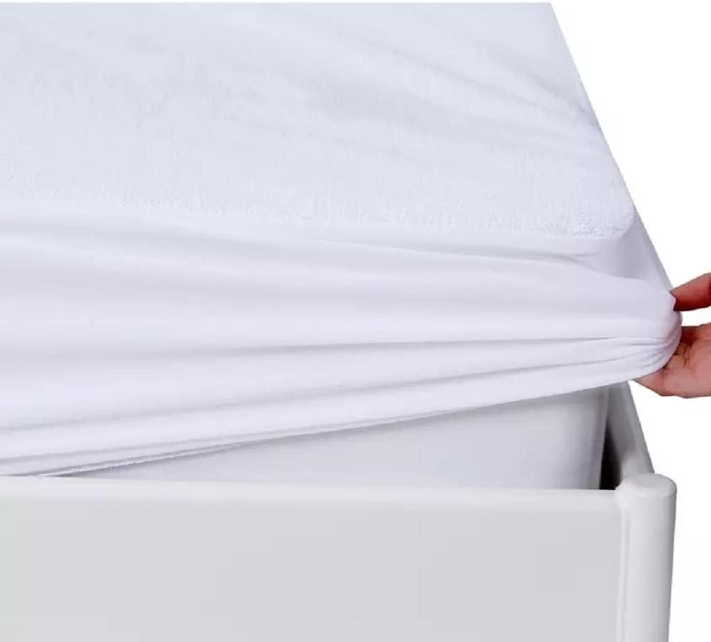 Vinyl Plastic Mattress Protector Fitted Sheet Style Waterproof Mattress Cover Breathable - Bed Wetting and Spill Protection for Mattress Fits a Mattress Up to 11.5" Deep (Queen 80" x 60" x 11.5 Deep)