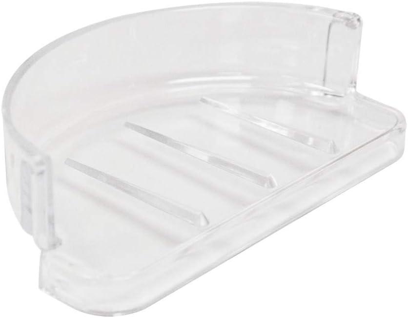 EZ-FLO Clear Replacement Bathroom Plastic Soap Dish, 15204 C45