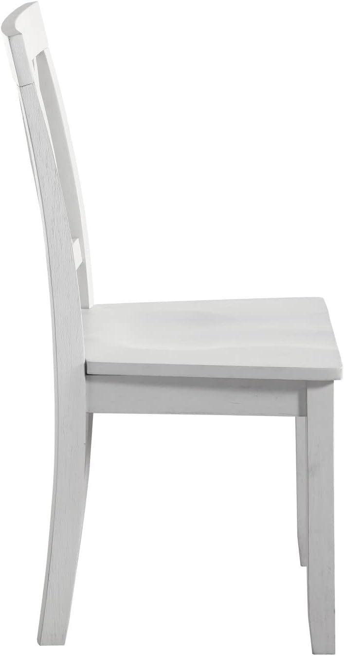 Set of 2 18" Naples Side Chairs White - Steve Silver Co.: Rubberwood, High Back, Armless Design, CARB Certified