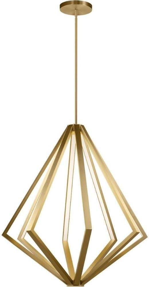 8-Light LED Gold Diamond LED Chandelier With Silicone Diffusers