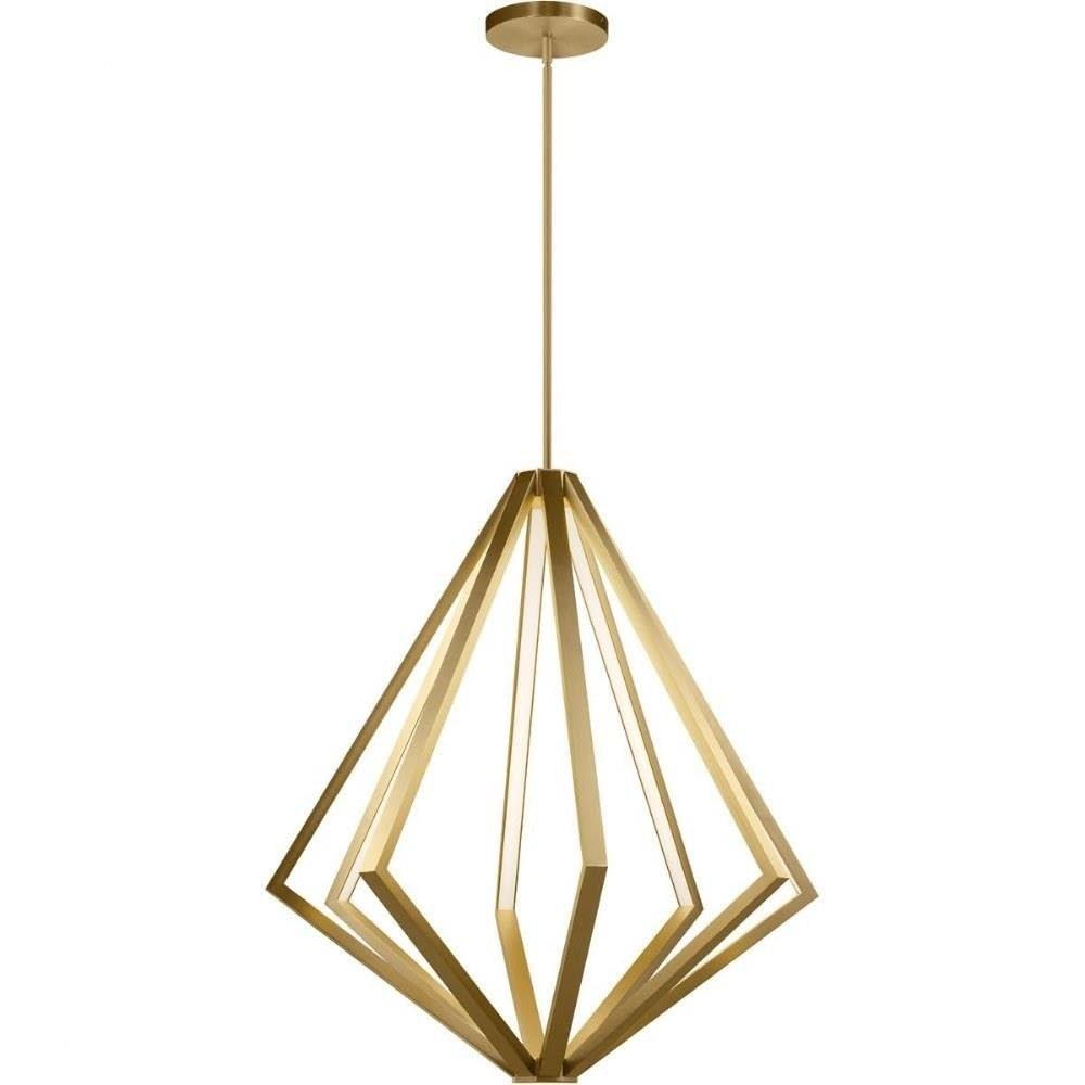 8-Light LED Gold Diamond LED Chandelier With Silicone Diffusers
