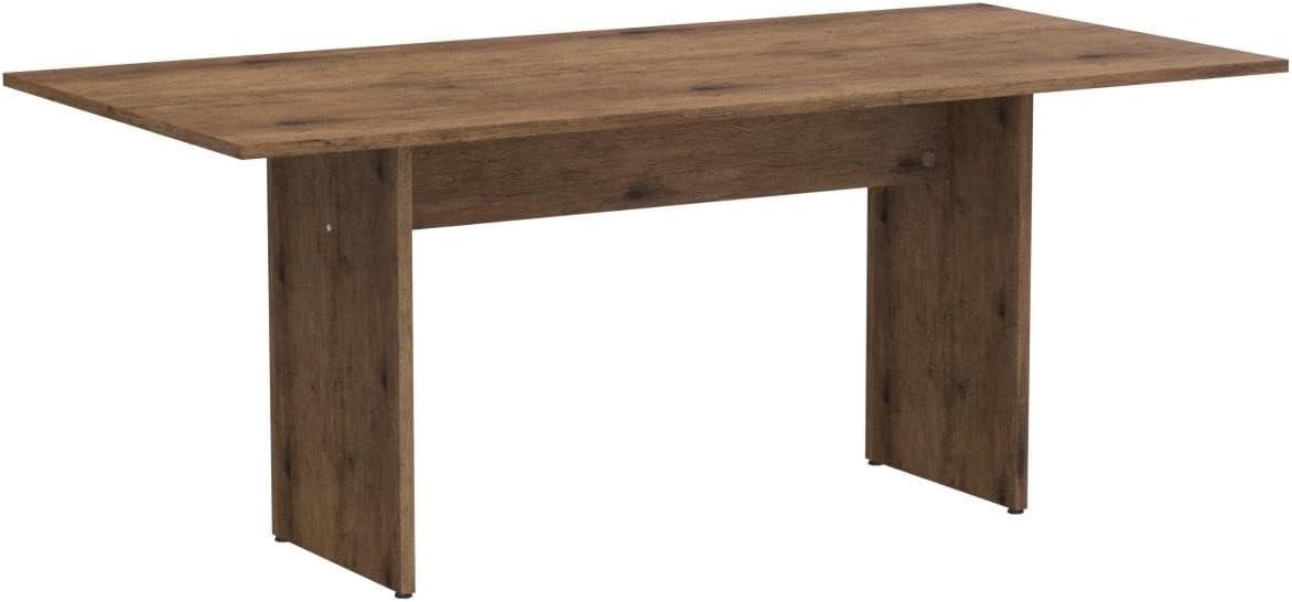 67.91" Nomad Dining Table Natural - Manhattan Comfort: Pedestal Base, MDF, Seats 6