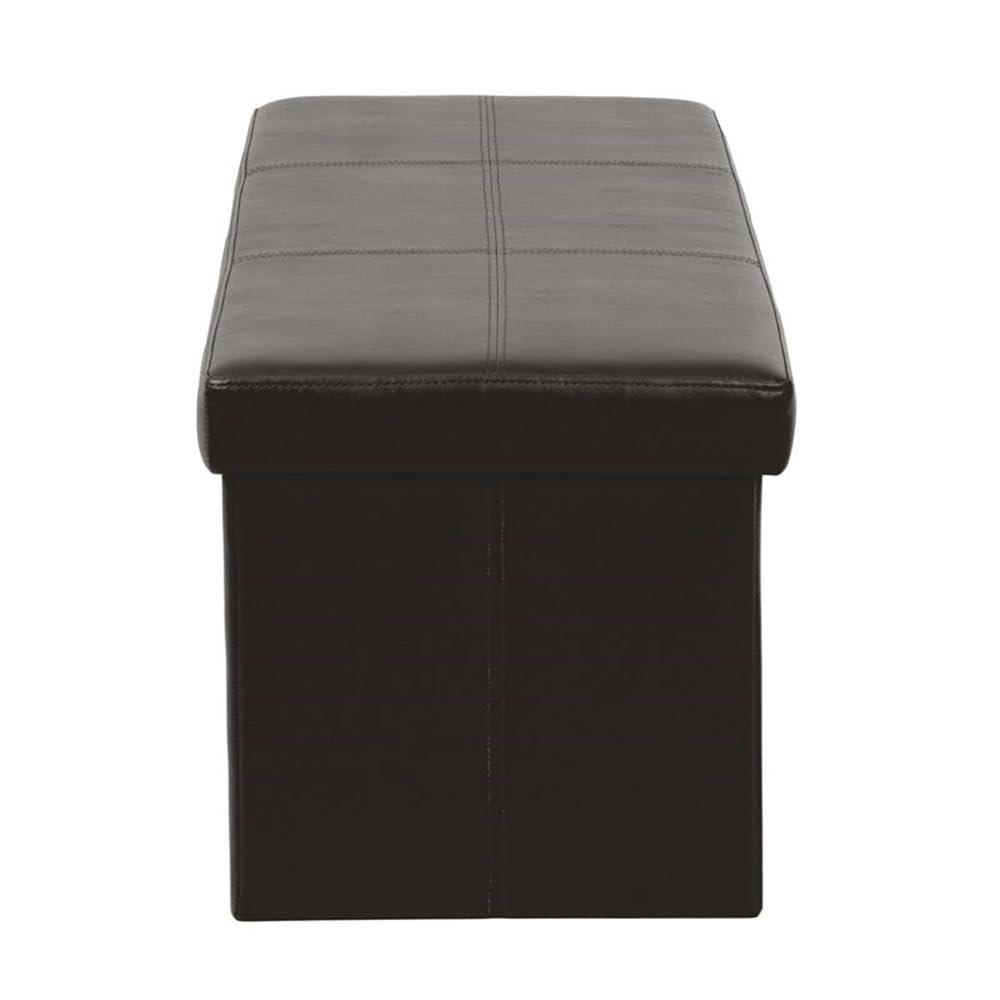 American Furniture Classics American Furniture Classics Model 512 Foldable Tufted Storage Bench - Dark Brown
