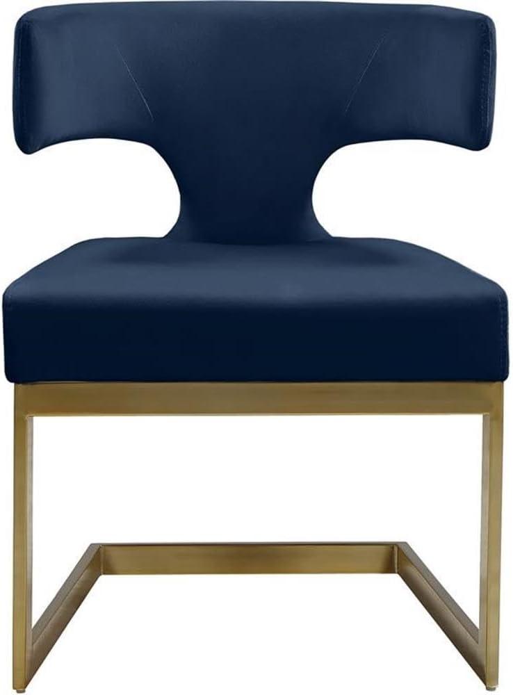 Meridian Furniture Alexandra Navy Velvet Dining Chair