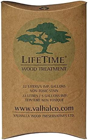 Valhalla Wood Preservatives Life Time Wood Treatment Finish, 5 Gallon