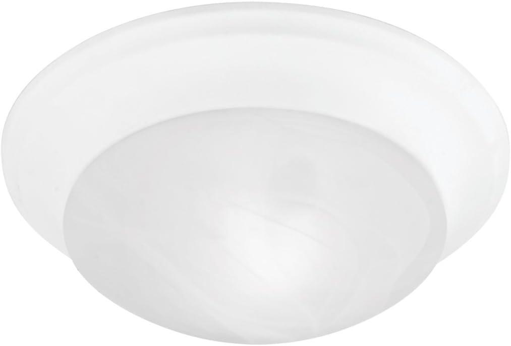 Elegant Brushed Nickel 11.5" Bowl Ceiling Mount with White Alabaster Glass