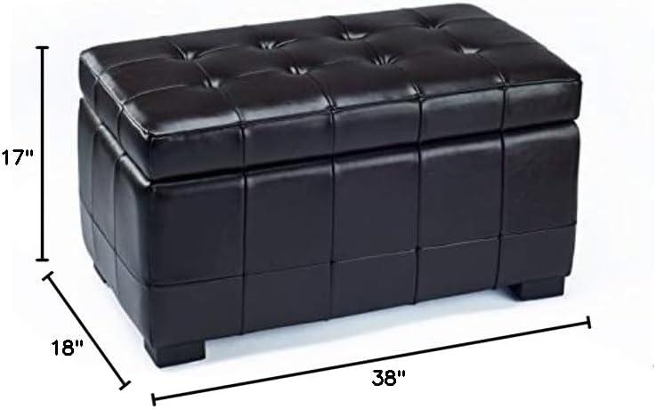 Manhattan Small Storage Ottoman - HUD4201 - Saddle - Safavieh Couture